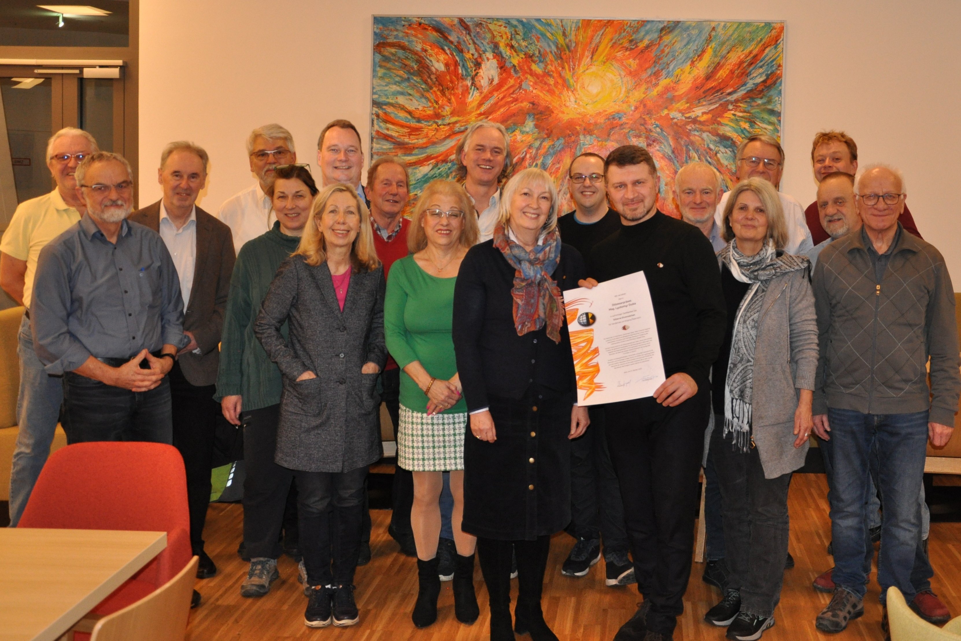 Gruppenbild mit Christine Leopold und Lyubomyr Dutka